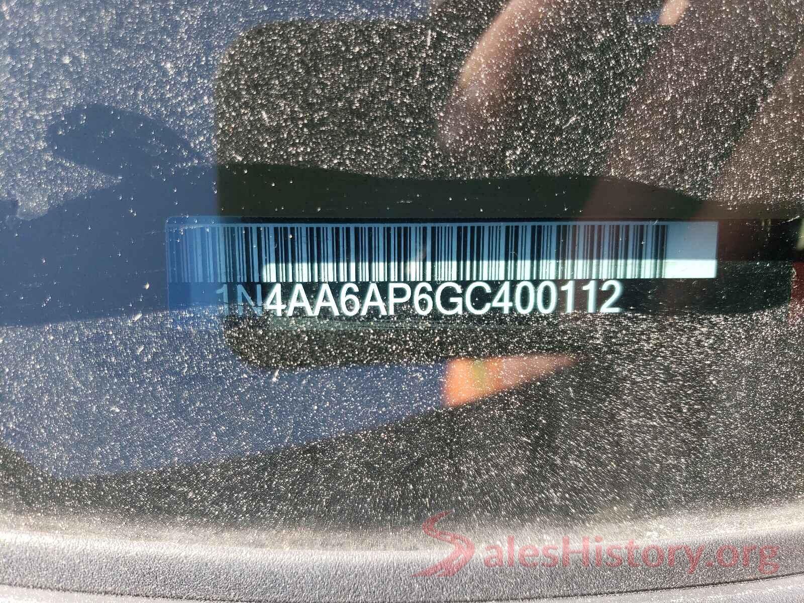 1N4AA6AP6GC400112 2016 NISSAN MAXIMA