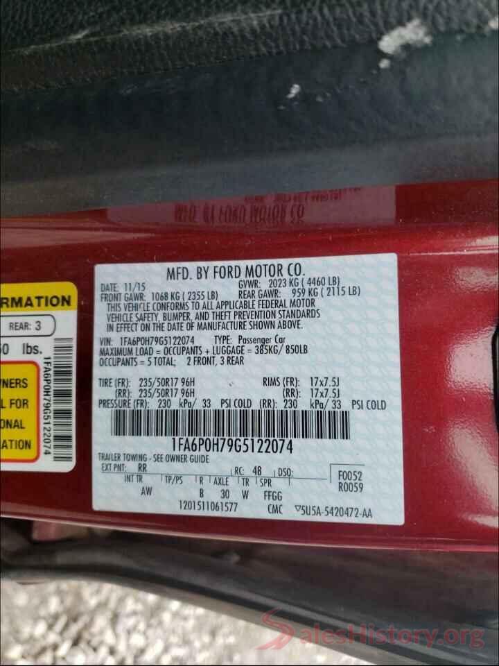 1FA6P0H79G5122074 2016 FORD FUSION