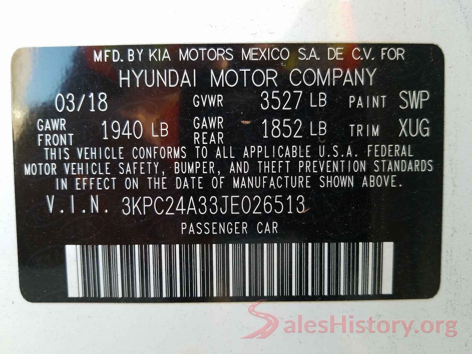 3KPC24A33JE026513 2018 HYUNDAI ACCENT