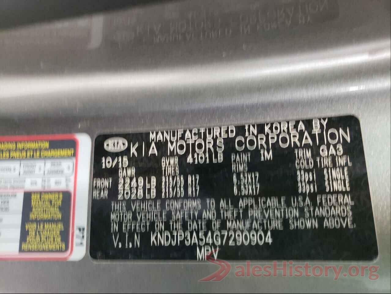 KNDJP3A54G7290904 2016 KIA SOUL