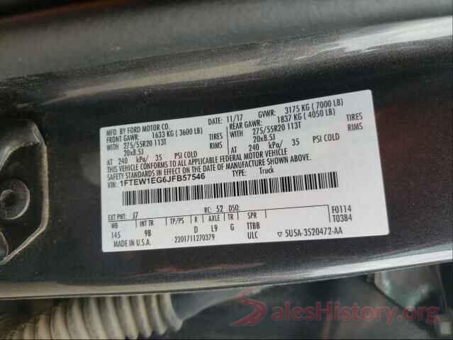 1FTEW1EG6JFB57546 2018 FORD F150