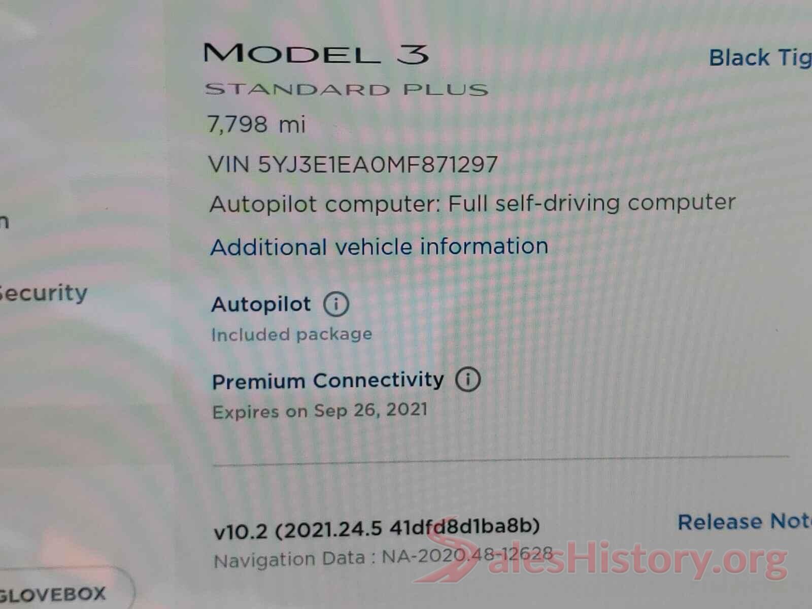 5YJ3E1EA0MF871297 2021 TESLA MODEL 3