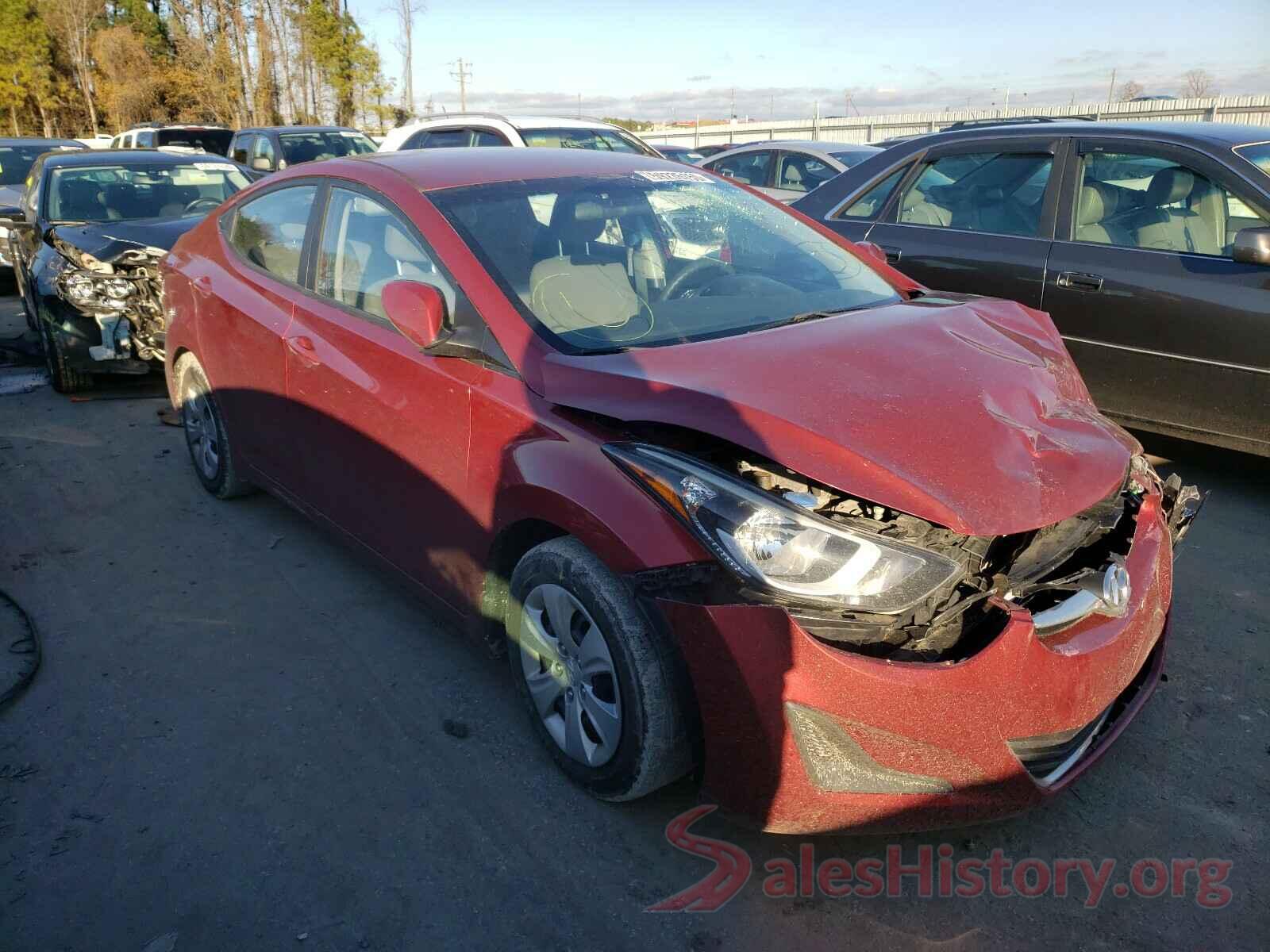 5NPDH4AE4GH734908 2016 HYUNDAI ELANTRA