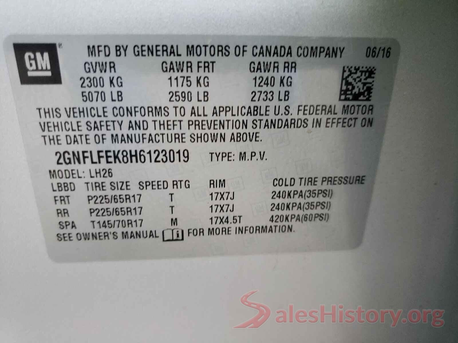 2GNFLFEK8H6123019 2017 CHEVROLET EQUINOX