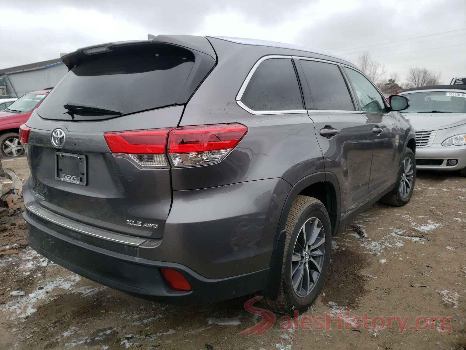 5TDJZRFH7KS607587 2019 TOYOTA HIGHLANDER