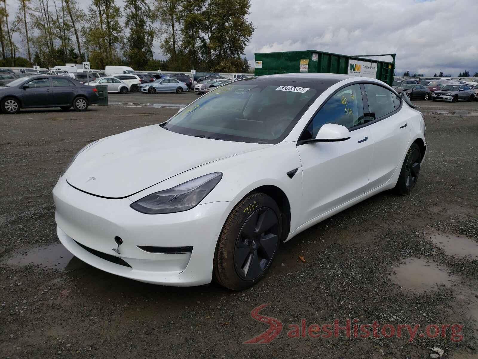 5YJ3E1EA5MF870940 2021 TESLA MODEL 3