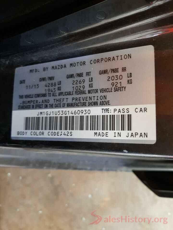 JM1GJ1U53G1460930 2016 MAZDA 6