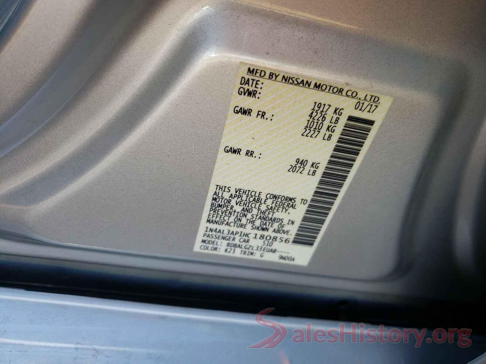 1N4AL3AP1HC180856 2017 NISSAN ALTIMA