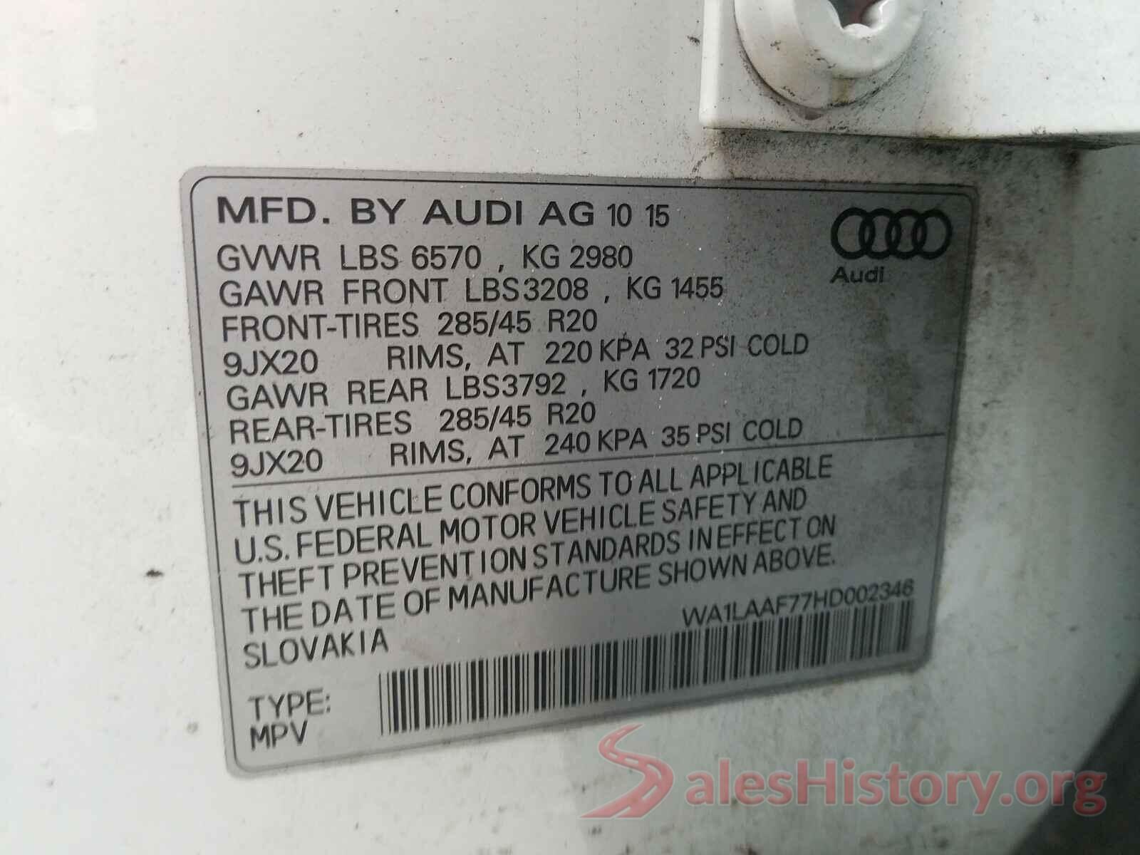 WA1LAAF77HD002346 2017 AUDI Q7