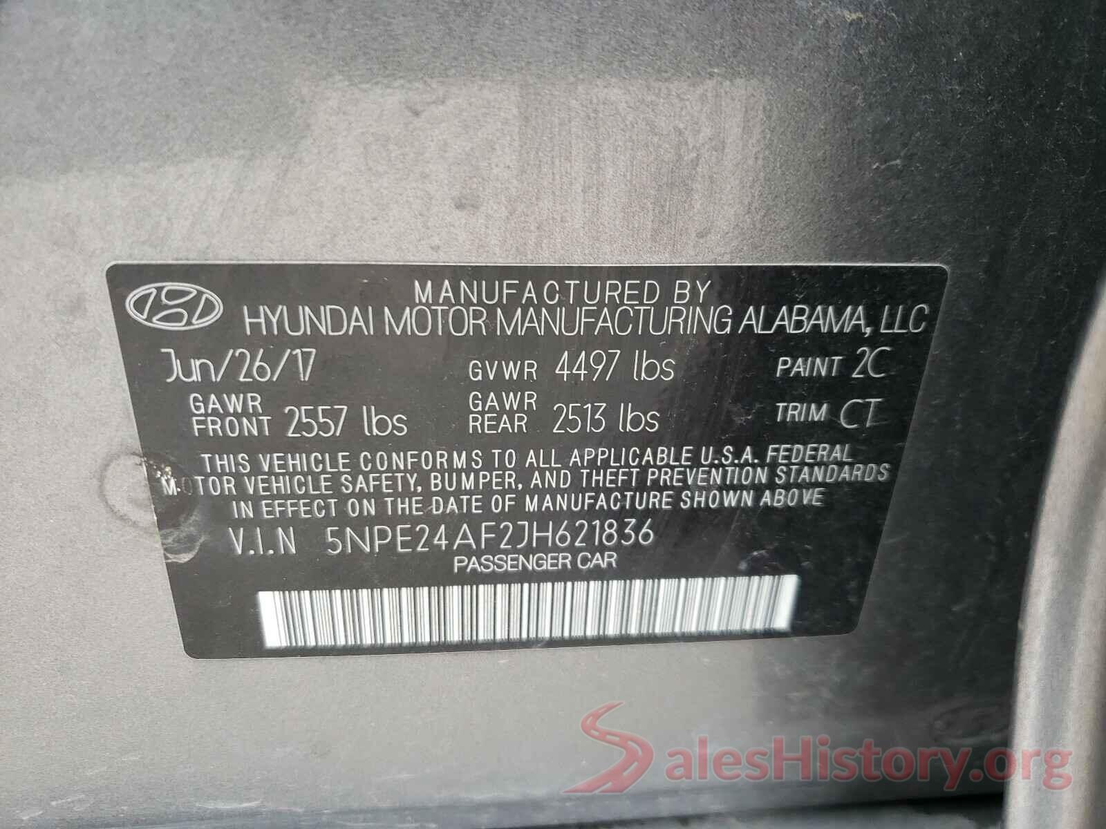 5NPE24AF2JH621836 2018 HYUNDAI SONATA