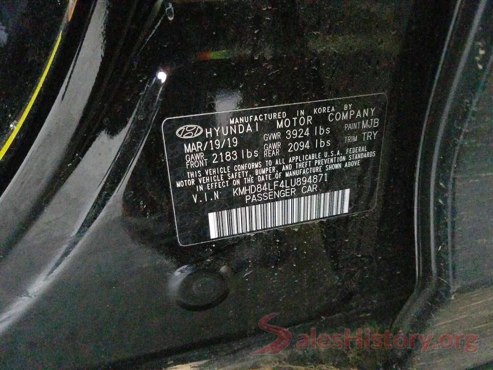 KMHD84LF4LU894871 2020 HYUNDAI ELANTRA