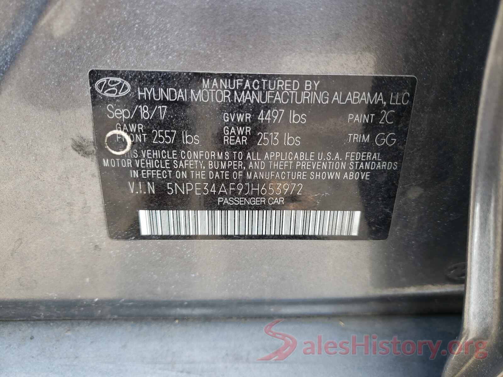 5NPE34AF9JH653972 2018 HYUNDAI SONATA