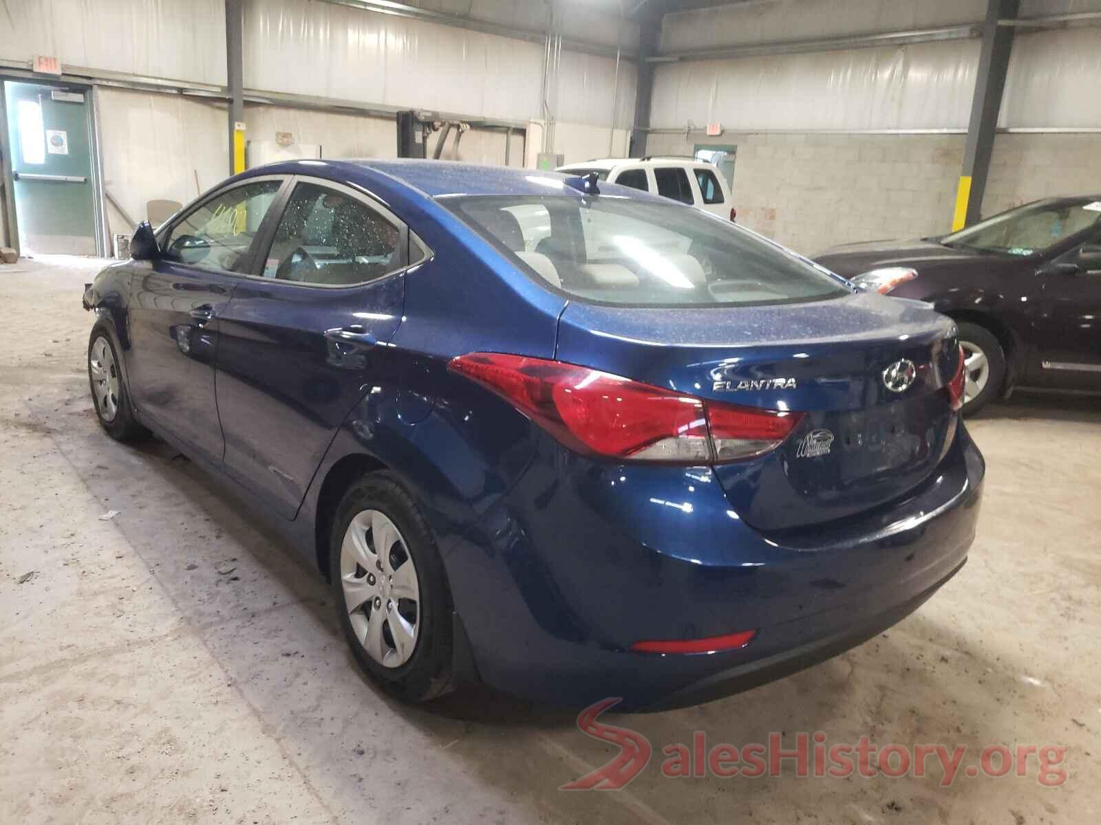 5NPDH4AE8GH711065 2016 HYUNDAI ELANTRA