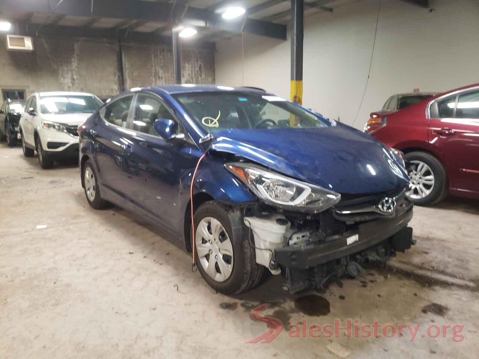 5NPDH4AE8GH711065 2016 HYUNDAI ELANTRA