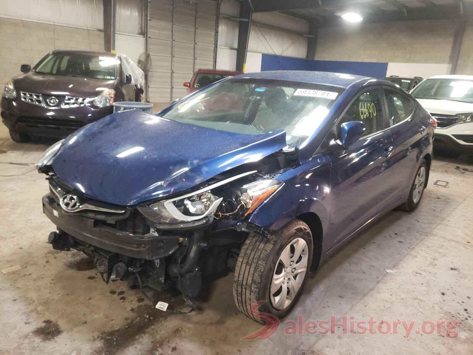 5NPDH4AE8GH711065 2016 HYUNDAI ELANTRA