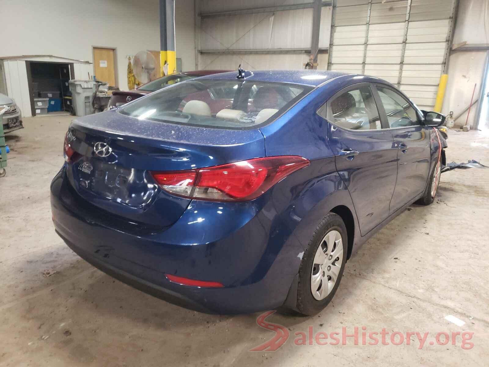 5NPDH4AE8GH711065 2016 HYUNDAI ELANTRA