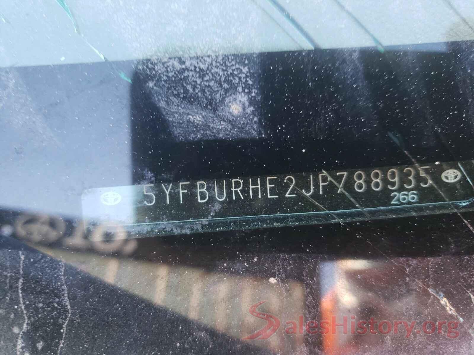 5YFBURHE2JP788935 2018 TOYOTA COROLLA