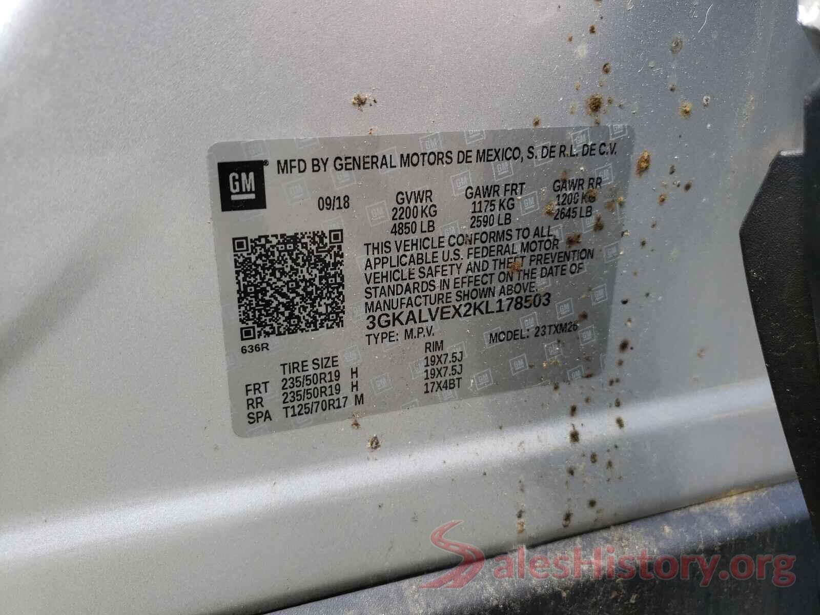 3GKALVEX2KL178503 2019 GMC TERRAIN