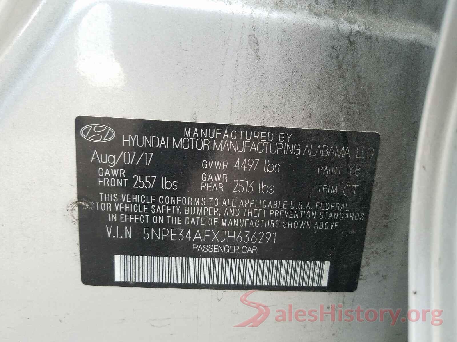 5NPE34AFXJH636291 2018 HYUNDAI SONATA