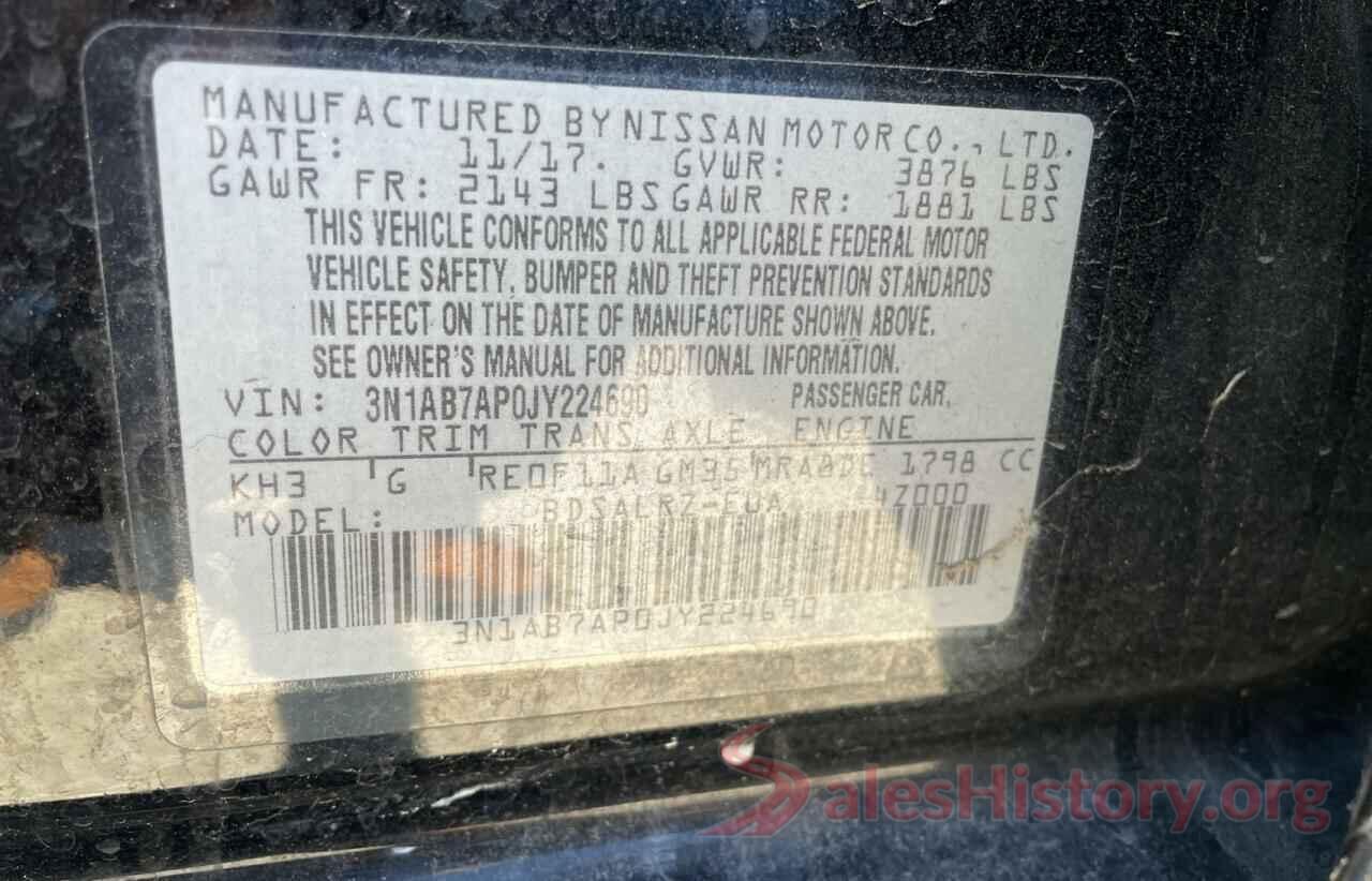 3N1AB7AP0JY224690 2018 NISSAN SENTRA