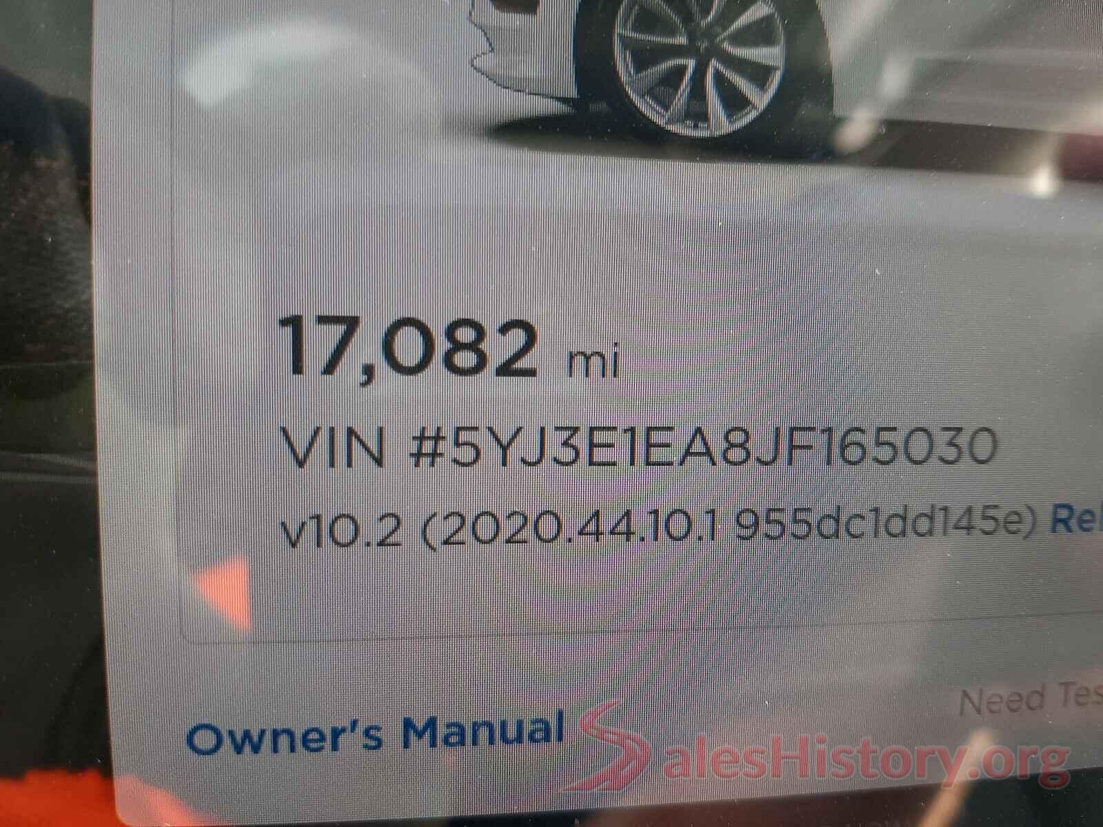 5YJ3E1EA8JF165030 2018 TESLA MODEL 3