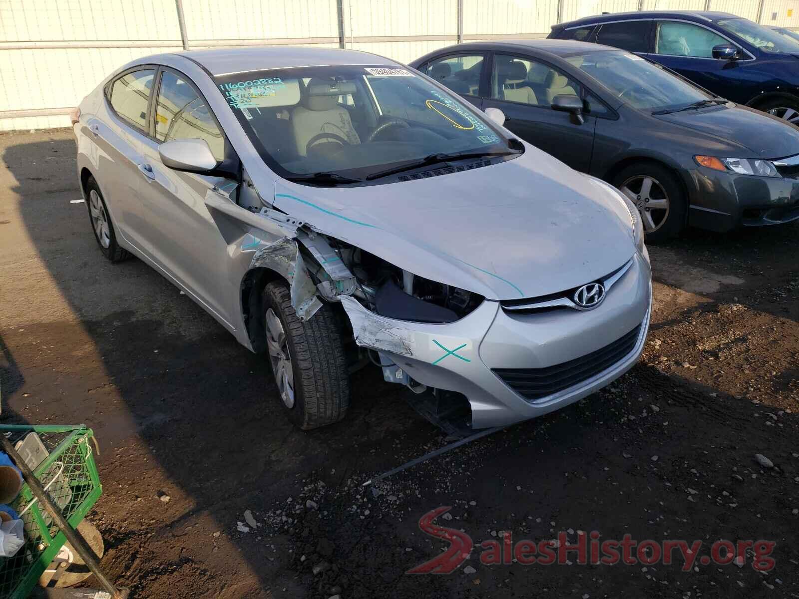 5NPDH4AE7GH693710 2016 HYUNDAI ELANTRA