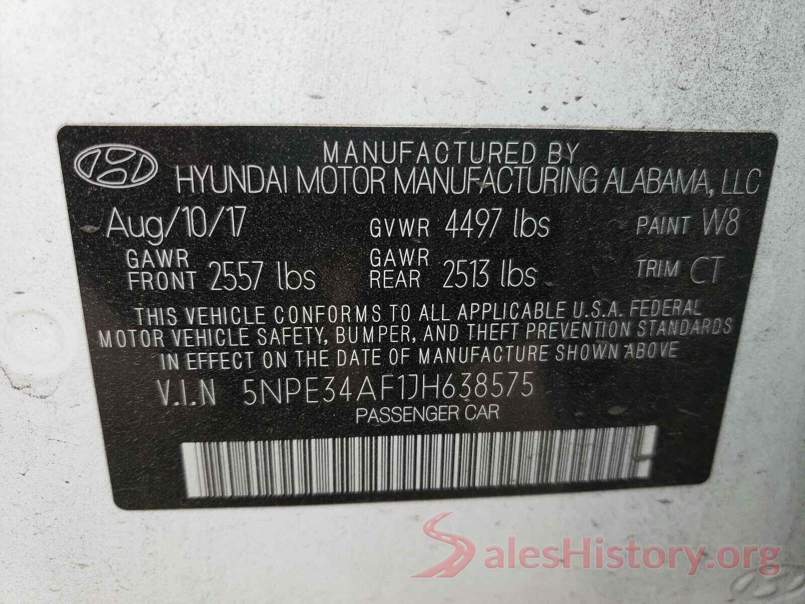 5NPE34AF1JH638575 2018 HYUNDAI SONATA