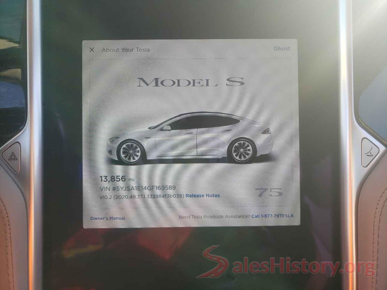 5YJSA1E14GF169589 2016 TESLA MODEL S