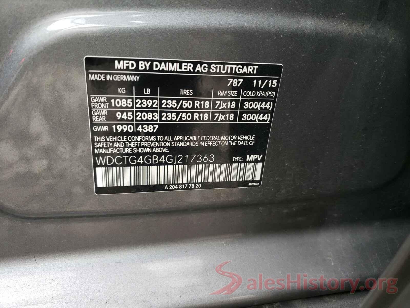 WDCTG4GB4GJ217363 2016 MERCEDES-BENZ G CLASS