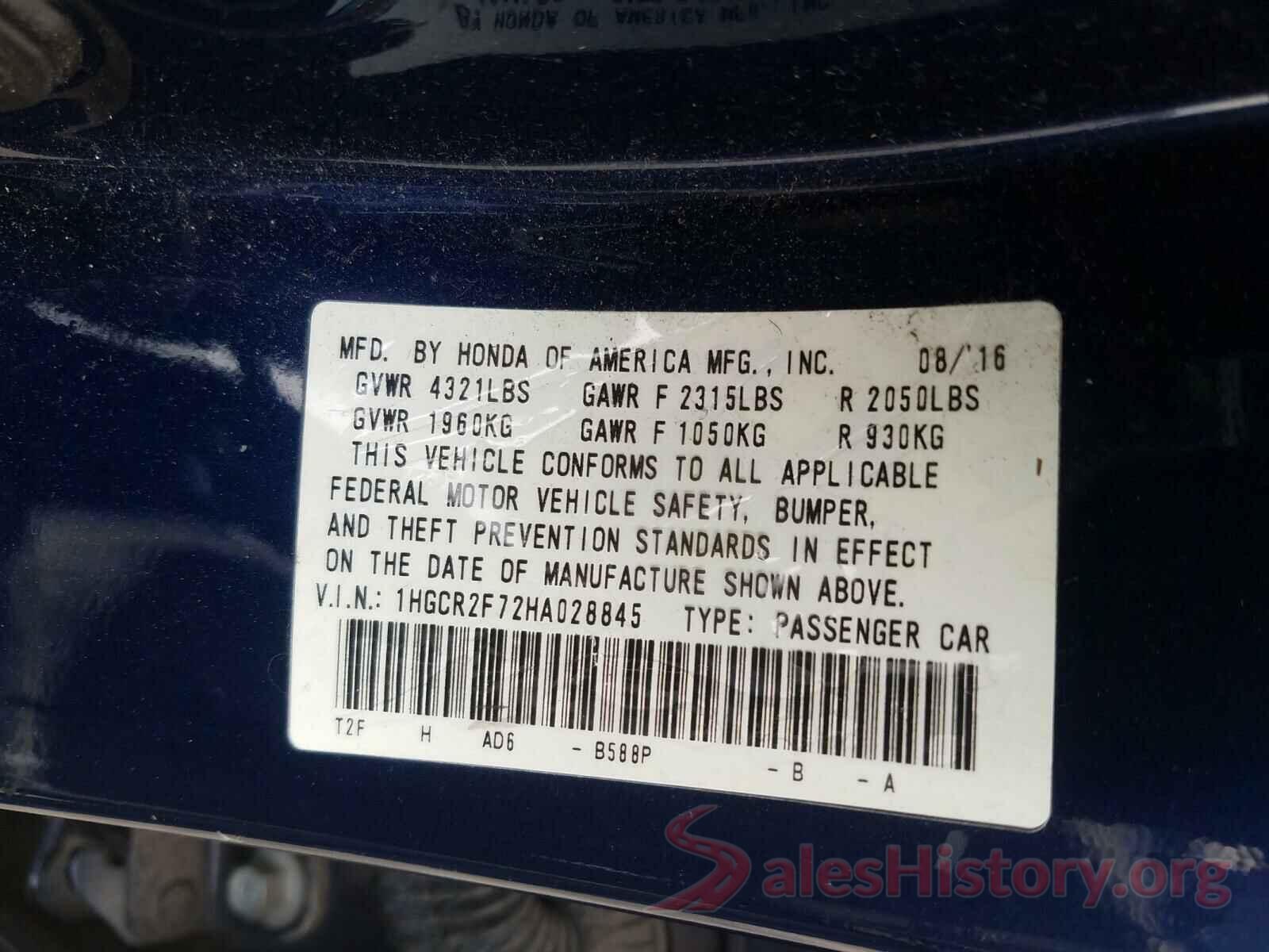 1HGCR2F72HA028845 2017 HONDA ACCORD