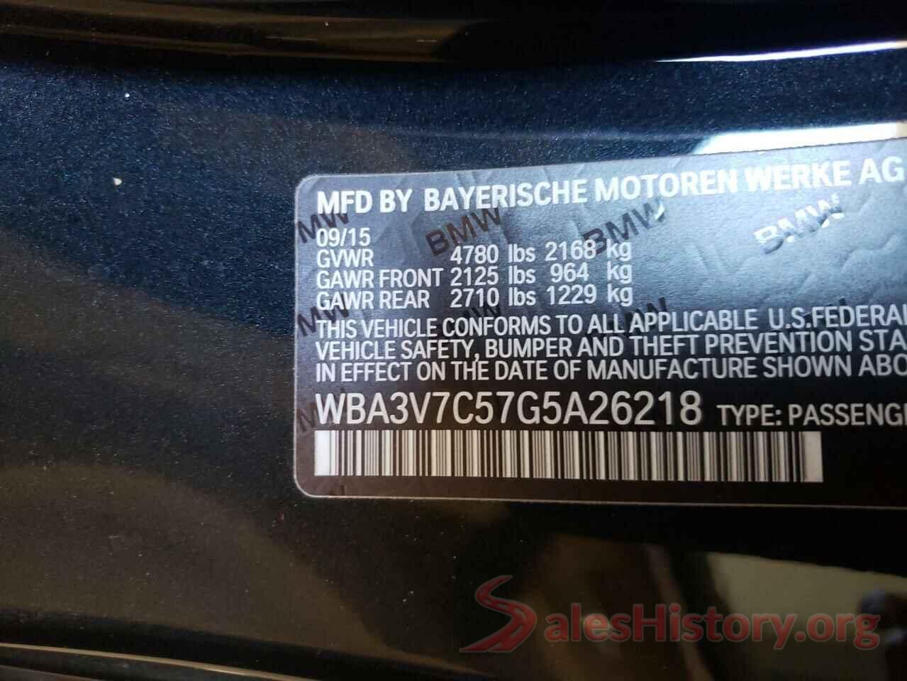 WBA3V7C57G5A26218 2016 BMW 4 SERIES