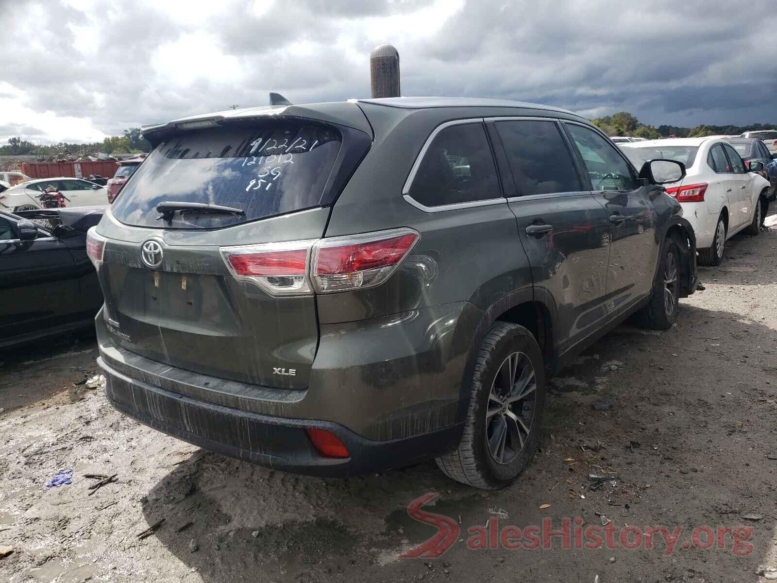 5TDKKRFH5GS166509 2016 TOYOTA HIGHLANDER