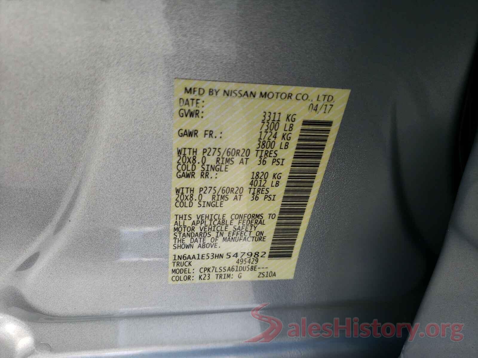 1N6AA1E53HN547982 2017 NISSAN TITAN