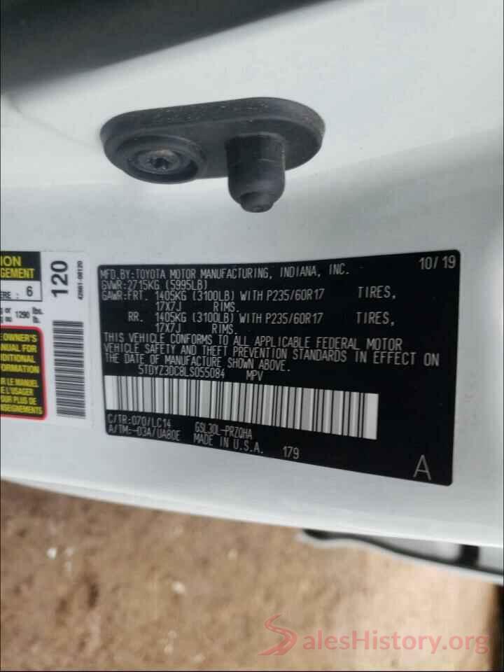 5TDYZ3DC8LS055084 2020 TOYOTA SIENNA