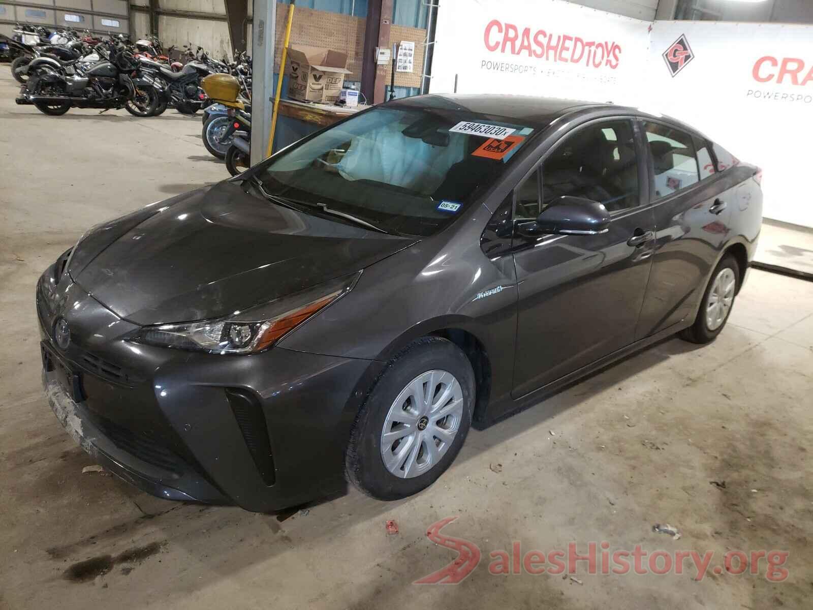 JTDKARFU8K3083747 2019 TOYOTA PRIUS