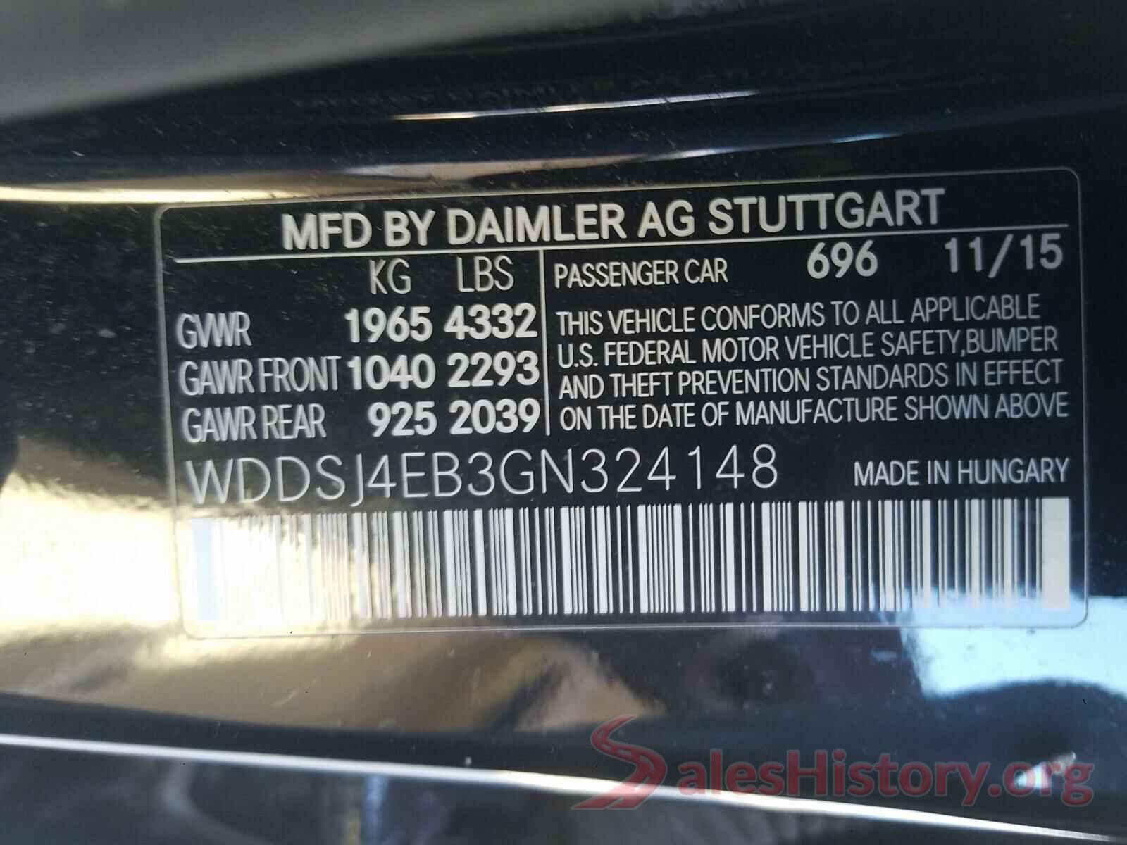 WDDSJ4EB3GN324148 2016 MERCEDES-BENZ C CLASS