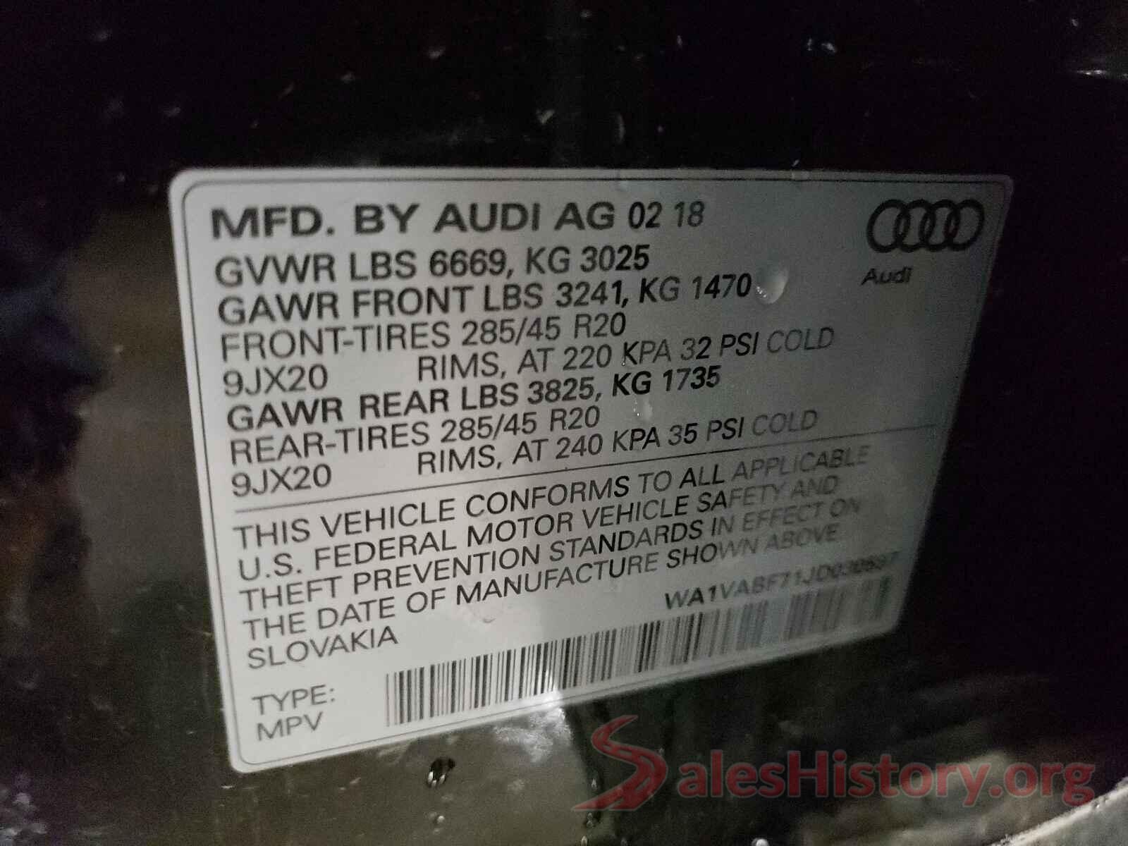 WA1VABF71JD030597 2018 AUDI Q7