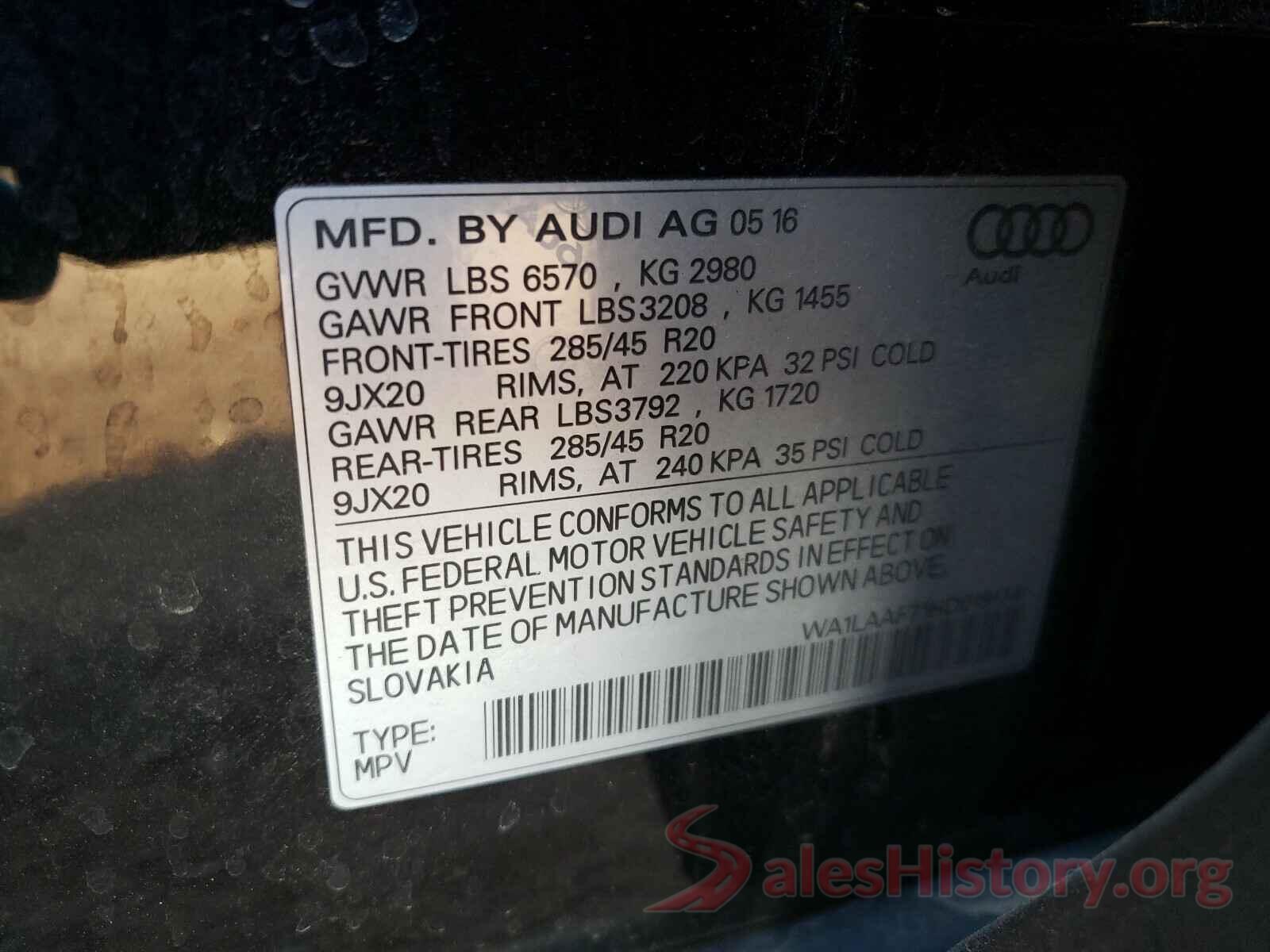 WA1LAAF71HD019174 2017 AUDI Q7