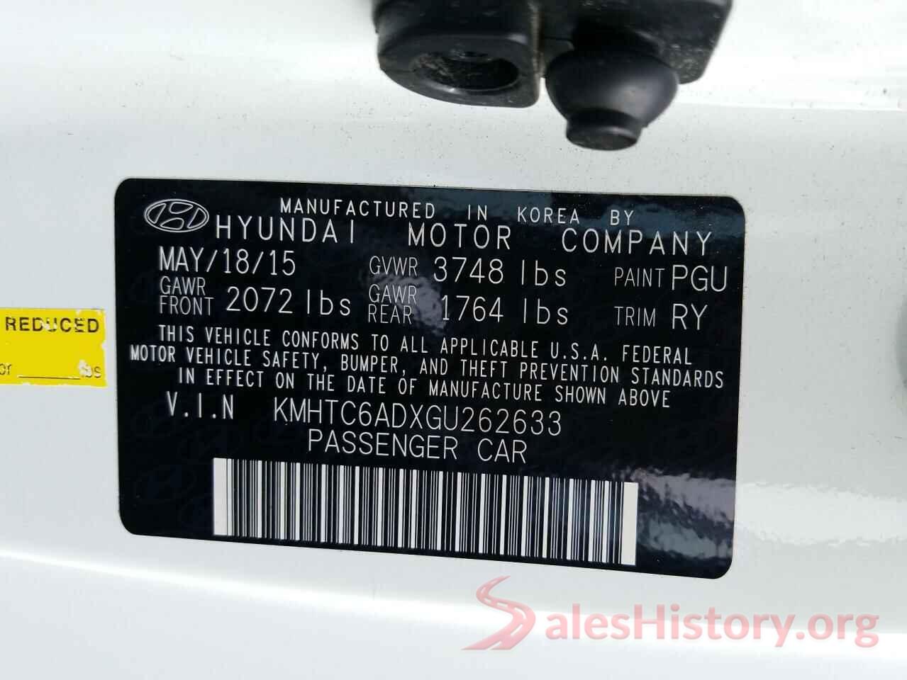 KMHTC6ADXGU262633 2016 HYUNDAI VELOSTER