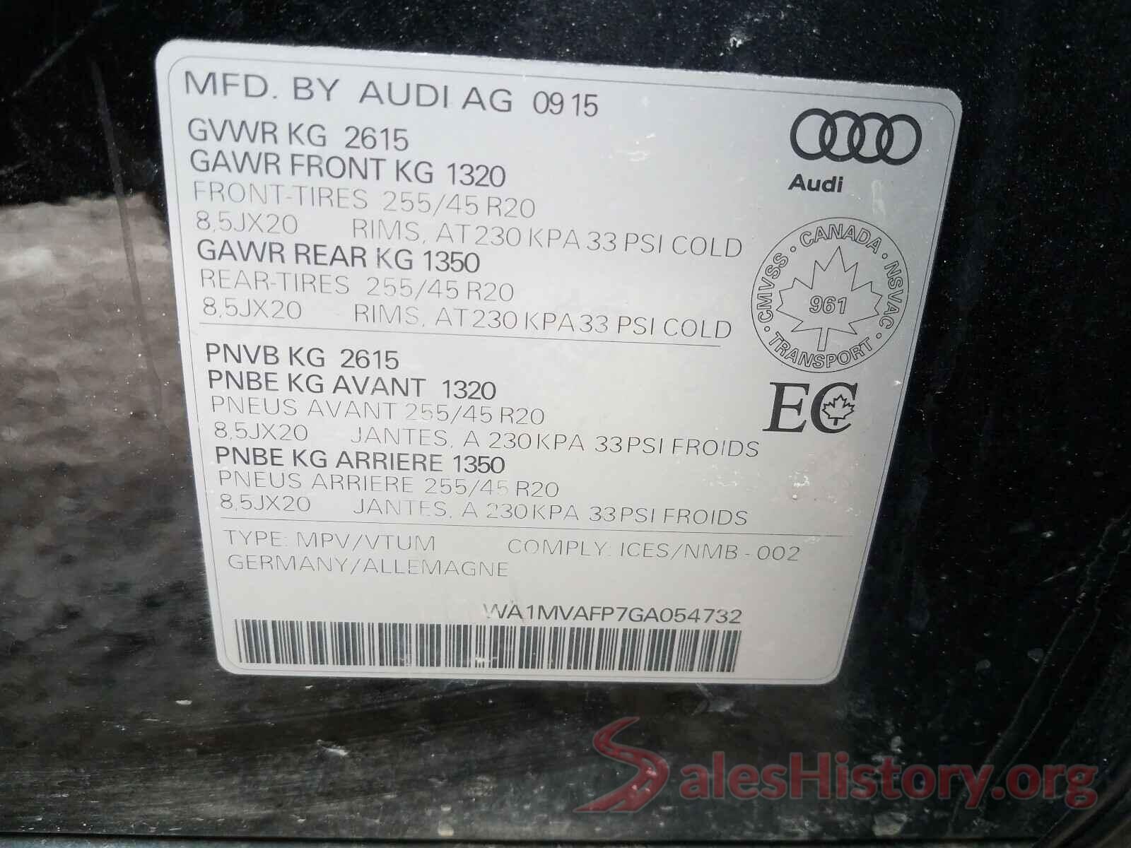 WA1MVAFP7GA054732 2016 AUDI Q5