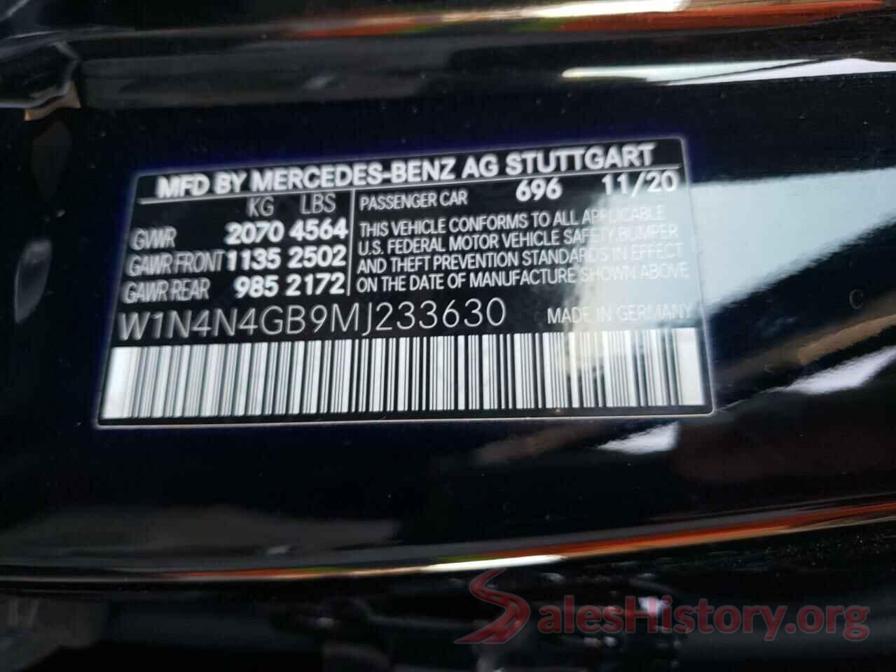 W1N4N4GB9MJ233630 2021 MERCEDES-BENZ GLA-CLASS