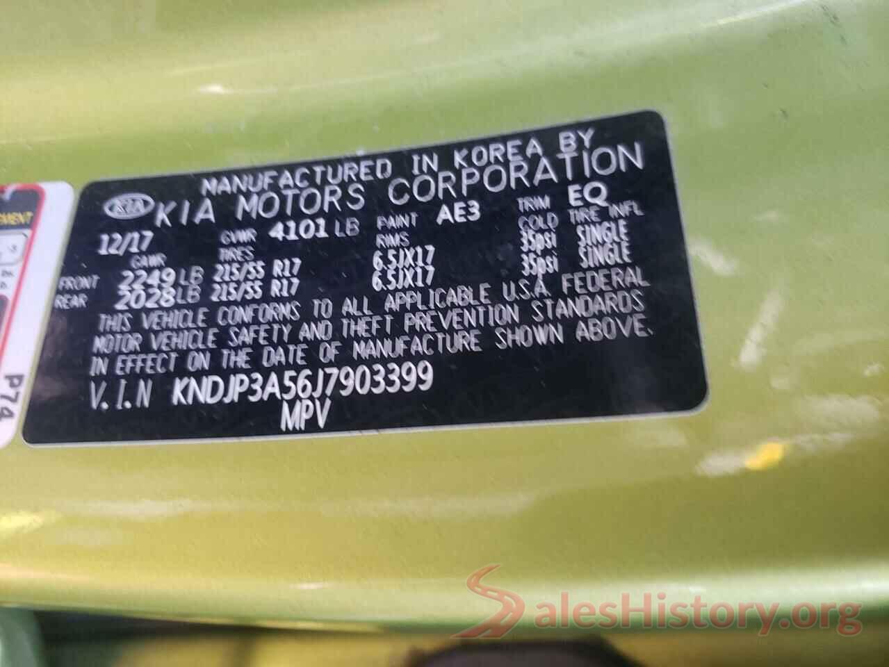 KNDJP3A56J7903399 2018 KIA SOUL