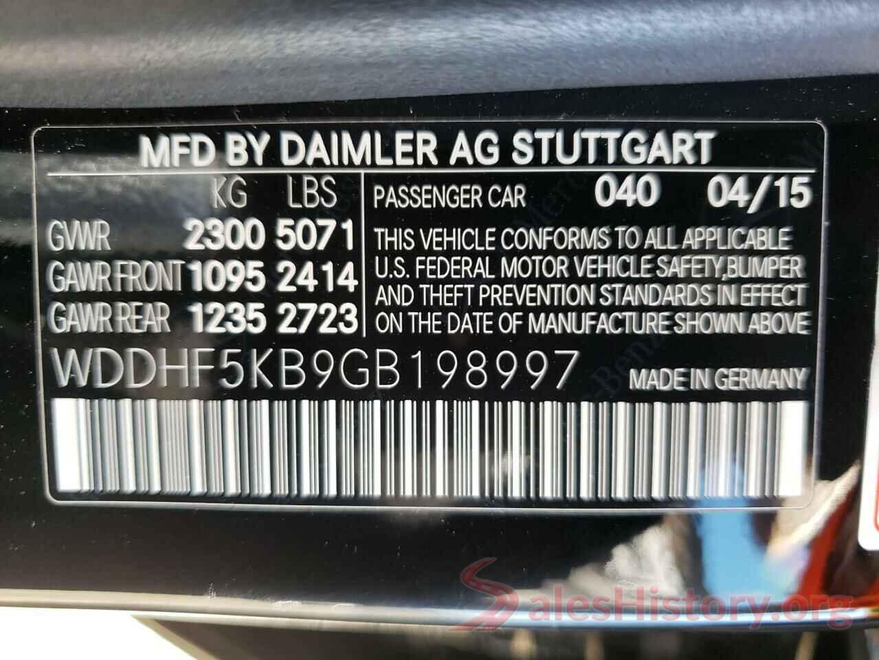 WDDHF5KB9GB198997 2016 MERCEDES-BENZ E-CLASS