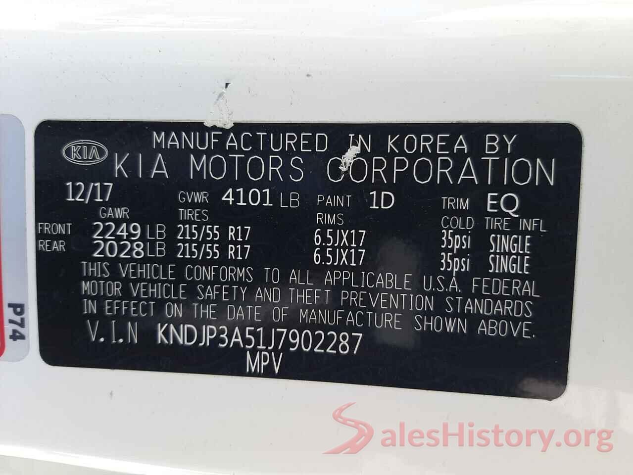 KNDJP3A51J7902287 2018 KIA SOUL