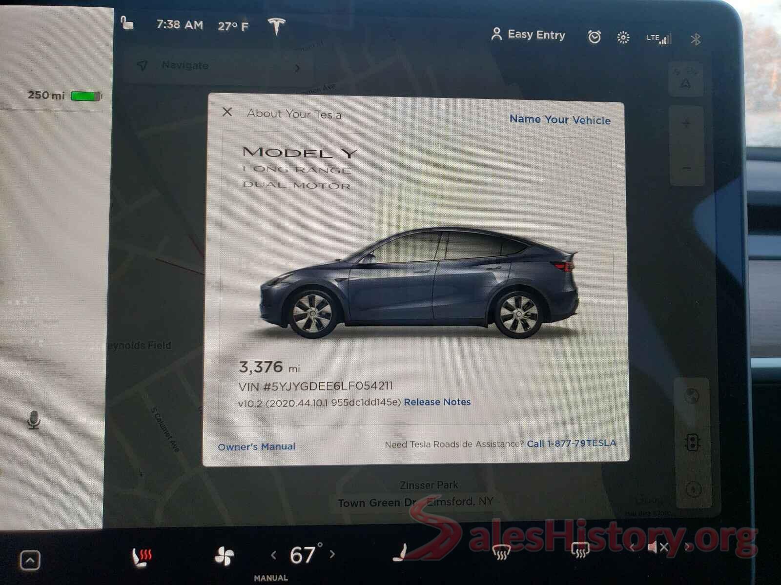 5YJYGDEE6LF054211 2020 TESLA MODEL Y