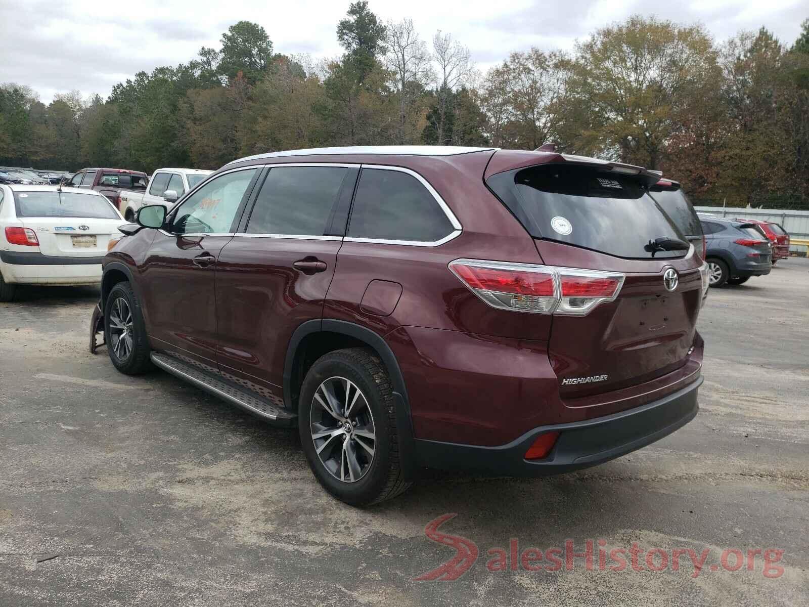 5TDKKRFH5GS186162 2016 TOYOTA HIGHLANDER