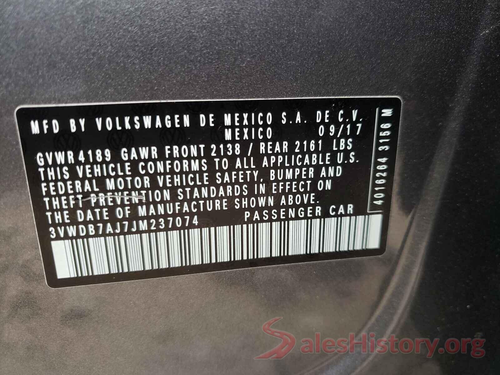 3VWDB7AJ7JM237074 2018 VOLKSWAGEN JETTA