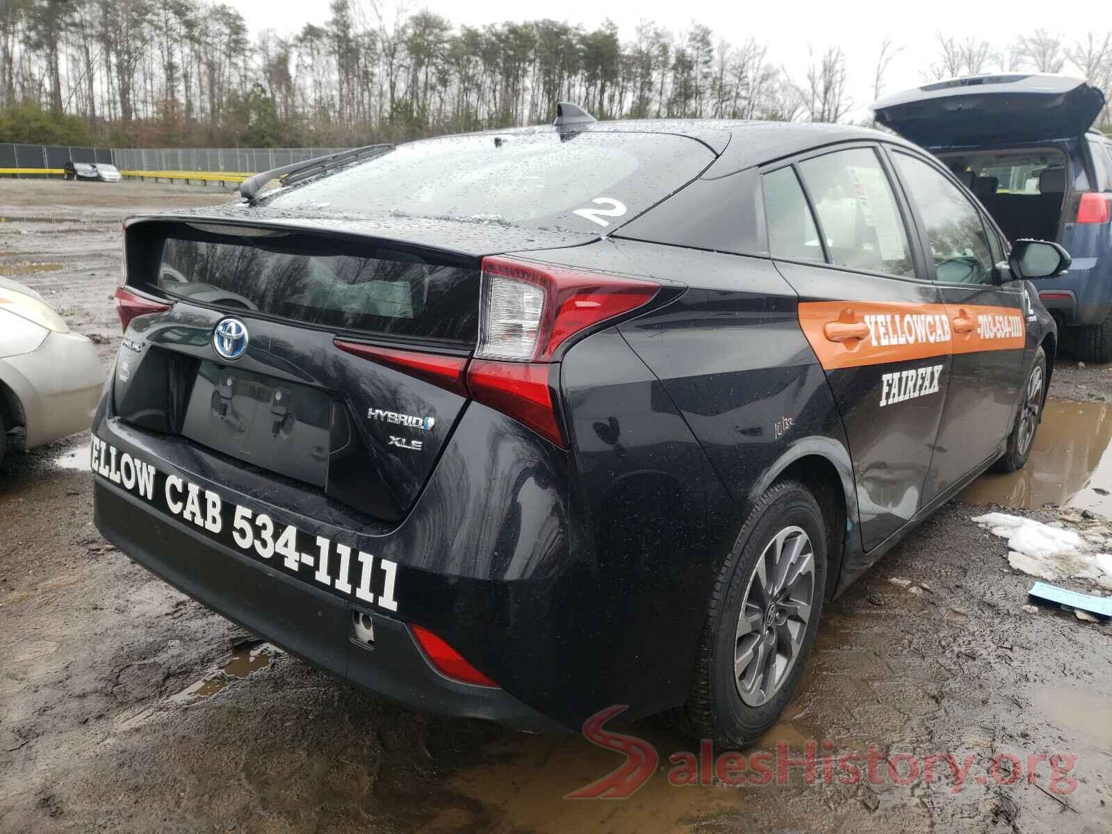 JTDKARFU1K3072542 2019 TOYOTA PRIUS