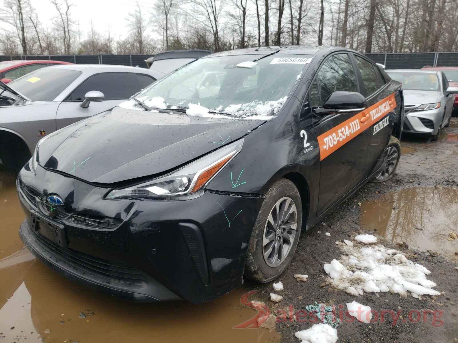 JTDKARFU1K3072542 2019 TOYOTA PRIUS