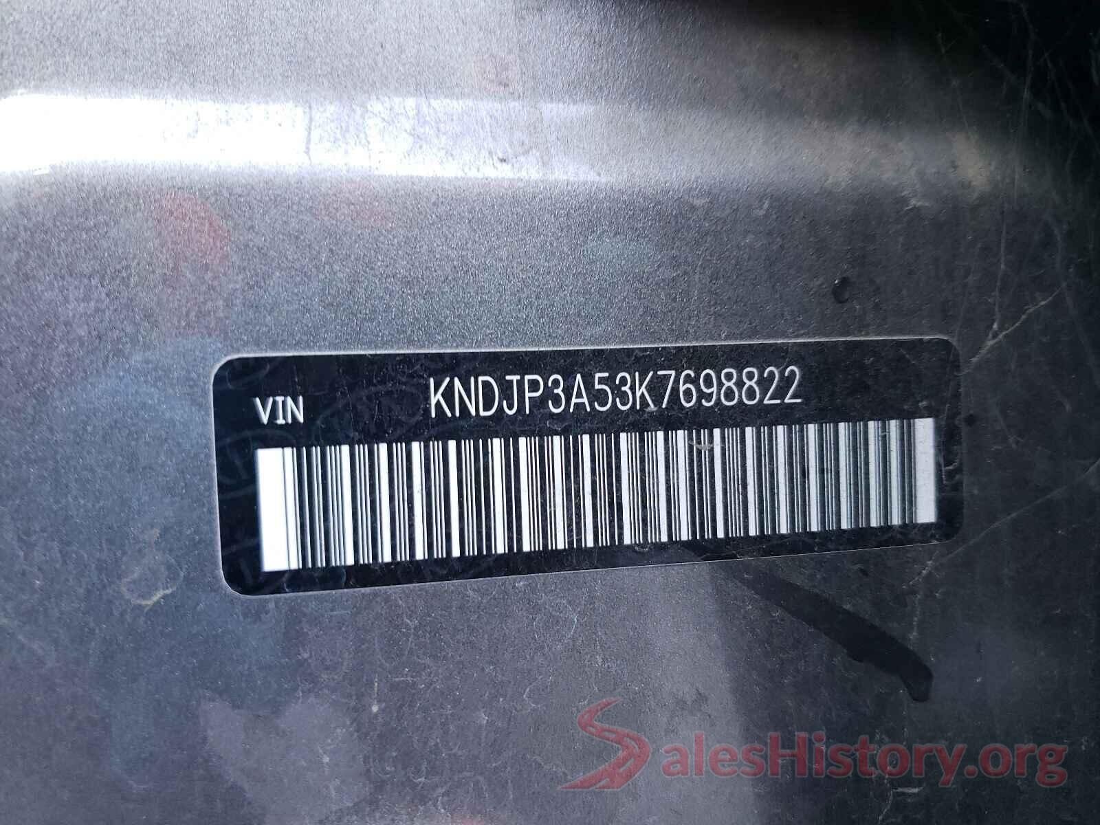 KNDJP3A53K7698822 2019 KIA SOUL